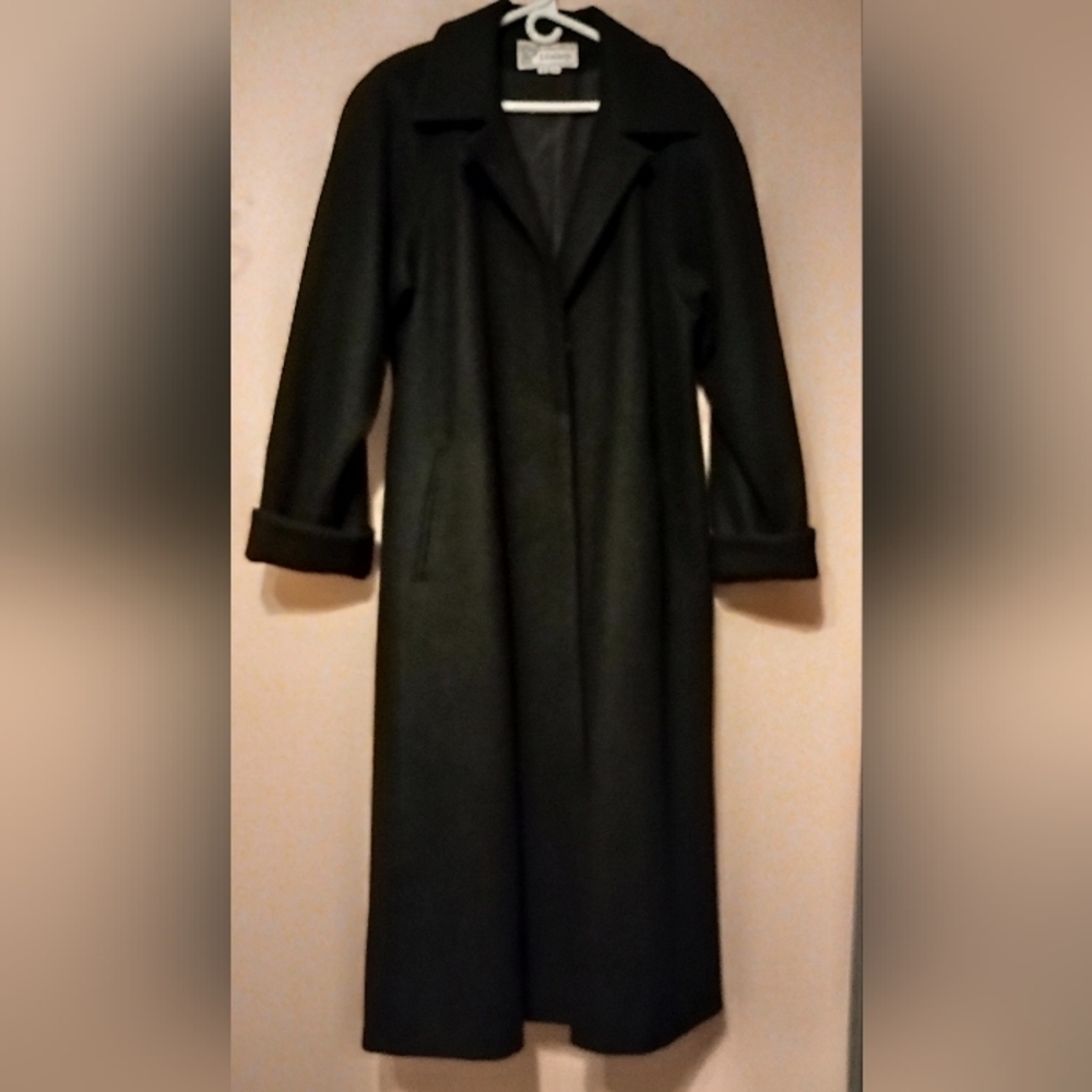 Full Length Pristine Vintage J. Gallery Wool Trench Coat size 12 - Picture 2 of 13